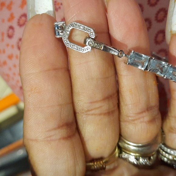 NIB AUTHENTIC GENUINE SOLID STERLING SILVER BLUE TOPAZ NOV BIRTHSTONE BRACELET - Picture 9 of 12